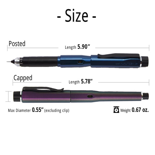 MITSUBISHI PENCIL Pensel tekan kekal tajam Kuru Toga Dive Abyss Blue 0.5mm