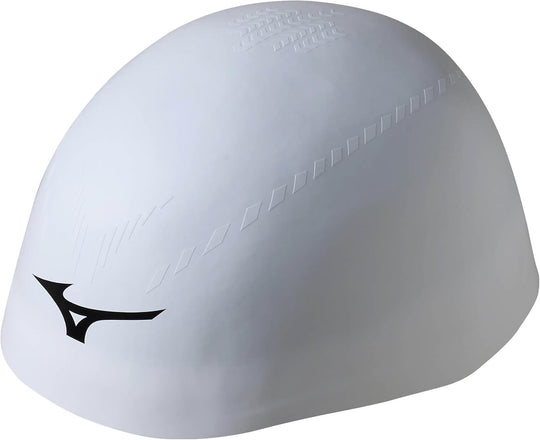 Mizuno GX-SONIC RC PLUS Unisex Silicone Swim Cap (Covers Ears) White N2JWA500