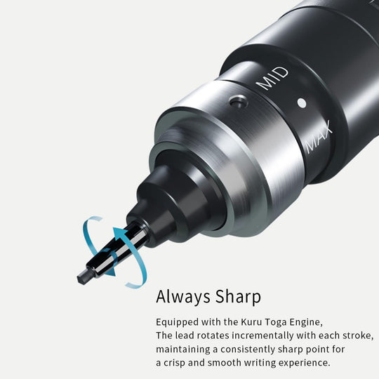 MITSUBISHI PENCIL Pensel tekan kekal tajam Kuru Toga Dive Abyss Blue 0.5mm