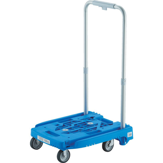 TRUSCO Weego Plattformwagen, klappbarer Teleskopgriff WP-2G-B Blau 100 kg