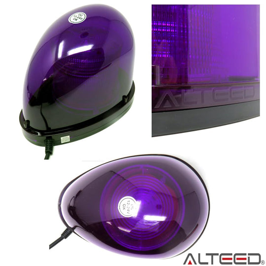 Alteed LED Rotating Light 7 Flash Patterns 12V 24V Compatible Purple