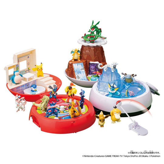 Pokémon Moncolle playset Poké Ball expansible con 4 zonas y Pikachu incluido