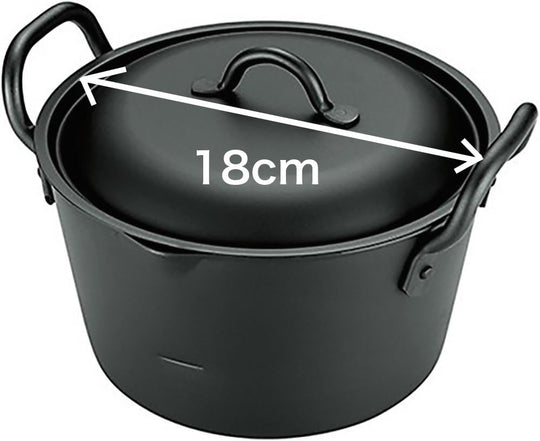 Summit Kogyo friteringsgryta med lock för induktion 18cm svart 2.2 L