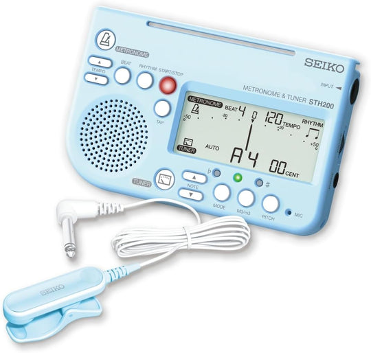 Seiko metronom och stämapparat med pickup-mik 2-pack STH200BLSP blå