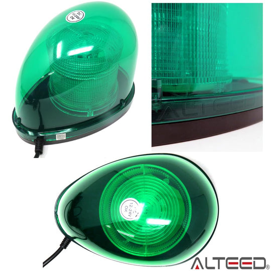 Alteed LED Rotating Light 7 Flash Patterns 12V 24V Green