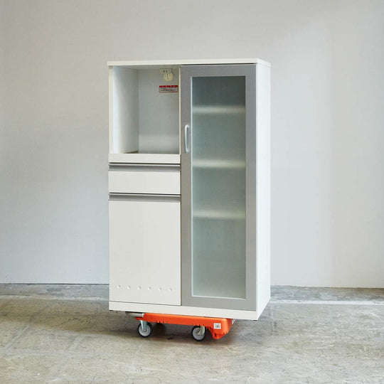 TRUSCO Plattformwagen kompakt, Teleskopgriff, leise Rollen WP-2G-OR Orange 100 kg