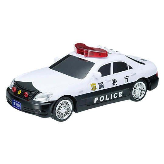 Maruka Coche de policía de juguete a fricción con sirena y luces para 3+ Crown