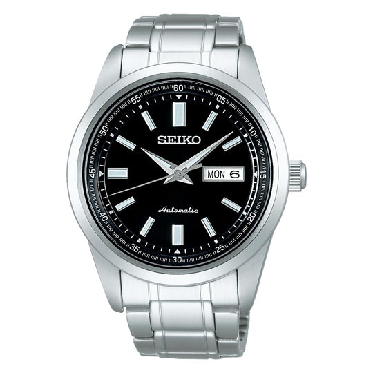 SEIKO Selection Mechanical Automatic Watch SARV003 Silver Dial Day Date Display 10 Bar Water Resistant