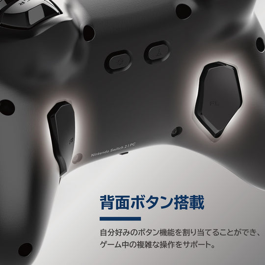 HORI 有線遊戲控制器 官方授權，連發／連發鎖定，適用 Nintendo Switch／Switch 2 Pad Turbo 萊姆黃