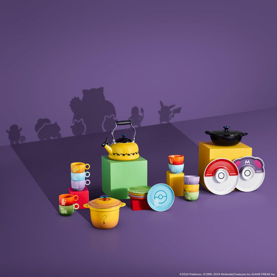 Le Creuset Set Peralatan Makan Pokémon Master Ball 4-Piece Red