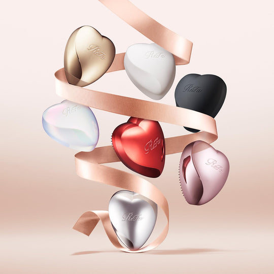 Refa हार्ट हेयर ब्रश स्मूथ शाइन के लिए Matte White