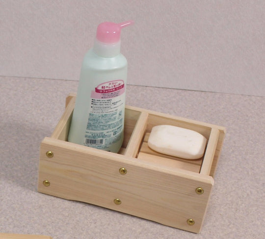 Set Mandian Kayu Angled 4pcs Baldi Tab Mandi Bangku Dulang Sabun Senduk Air