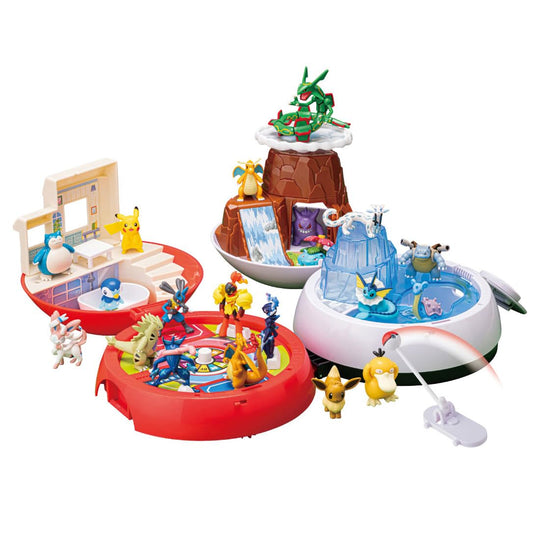 Pokémon Moncolle playset Poké Ball expansible con 4 zonas y Pikachu incluido