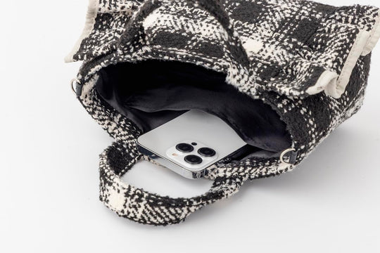 JILL by JILL STUART beg tweed mini frill 2‑dalam‑1 BLACK Edition