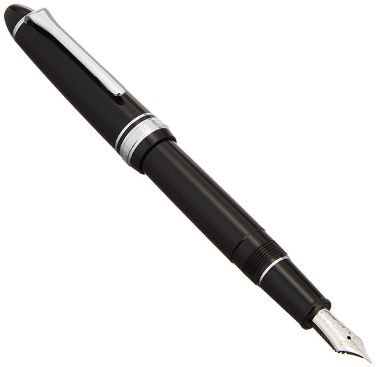 Sailor Profit Light Fountain Pen Black Fine Nib Silver Trim 11-1039-220