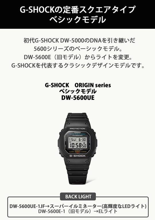 Casio G-Shock DW-5600UE-1JF Mens Black Digital Watch Made in Japan