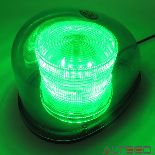 Alteed LED Rotating Light 7 Flash Patterns 12V 24V Green