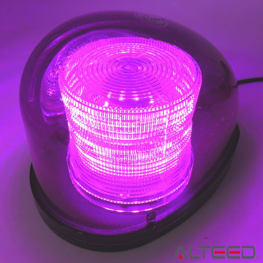 Alteed LED Rotating Light 7 Flash Patterns 12V 24V Compatible Purple