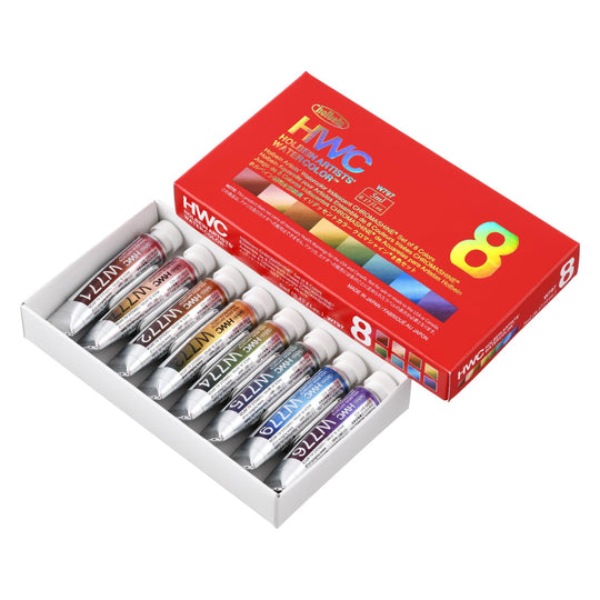 Holbein Transparent Watercolors Iridescent Colors 5ml W797 Chroma Shine Set of 8 Colors 12797