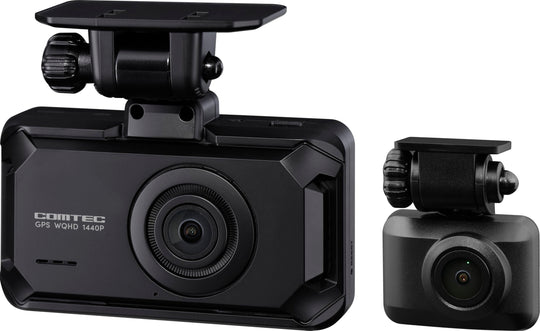 COMTEC Dual Dash Cam WQHD harap, dual STARVIS 2, GPS, 3yr ZDR065