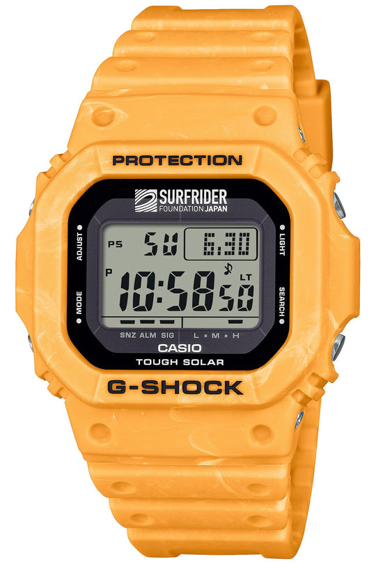 CASIO G-Shock relo Tough Solar Surfrider Foundation collab G-5600SFJ-9JR dilaw