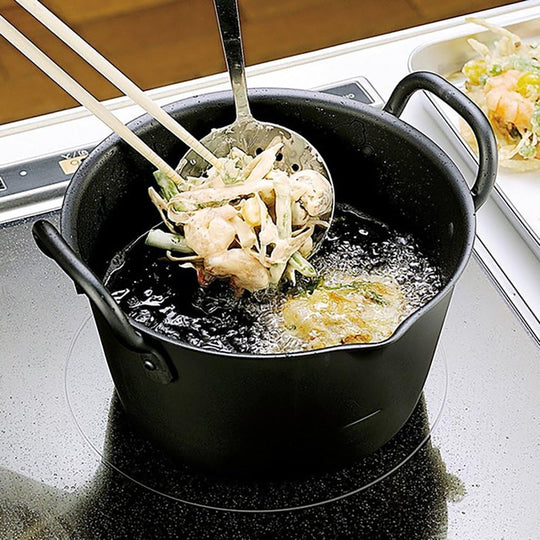 Summit Kogyo friteringsgryta med lock för induktion 18cm svart 2.2 L