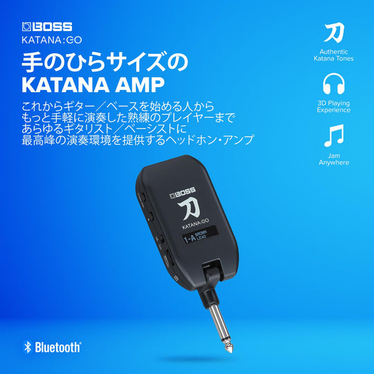 BOSS Katana:GO Headphone Guitar Amp with Bluetooth and OLED Display