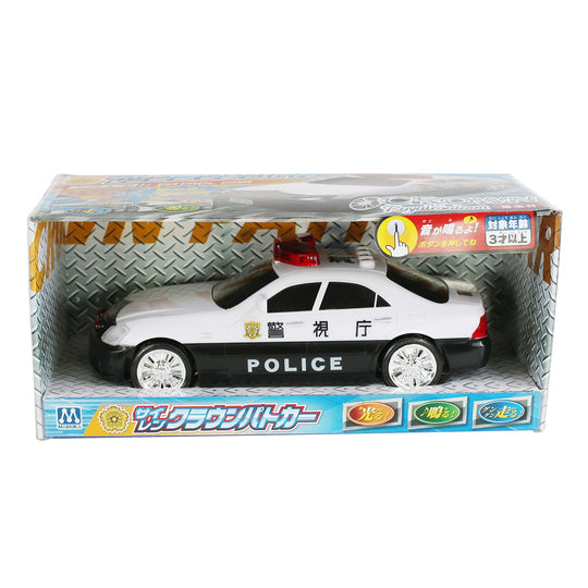 Maruka Coche de policía de juguete a fricción con sirena y luces para 3+ Crown