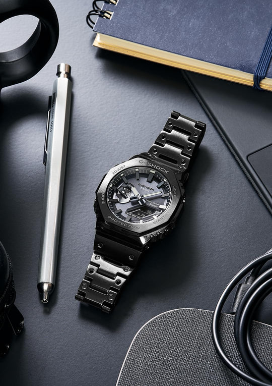 CASIO G-Shock Jam Tangan Pria Full Metal Solar Bluetooth GM-B2100BD-1AJF Hitam