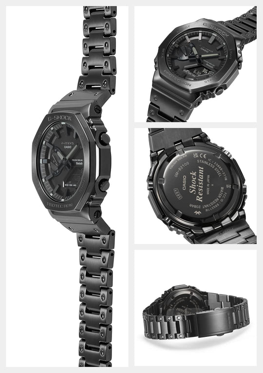 CASIO G-Shock Jam Tangan Pria Full Metal Solar Bluetooth GM-B2100BD-1AJF Hitam