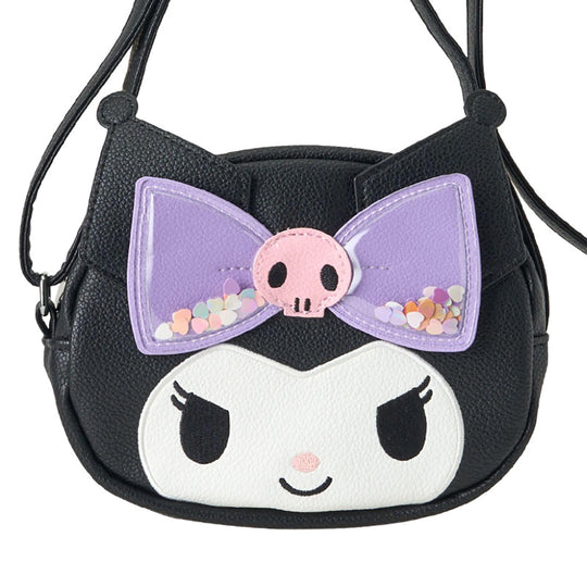 Sanrio Kuromi Face Kids Shoulder Bag Children Gift Purse