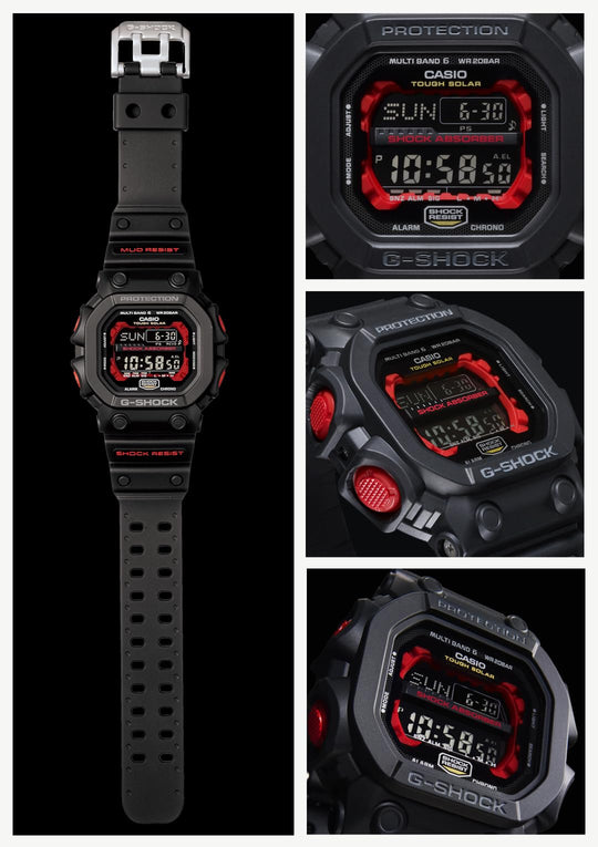 CASIO G-Shock herrklocka radiostyrd solcellsdriven GXW-56-1AJF svart