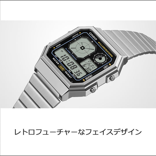 Casio Classic Digital Watch Retro Design A130WE-7AJF Silver