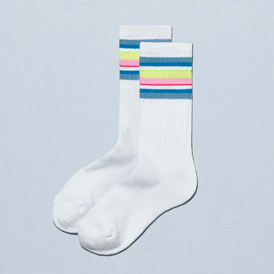 Family Mart Chaussettes Unisex Épaisses Antibactériennes 2025 Printemps Blanc 22-28cm