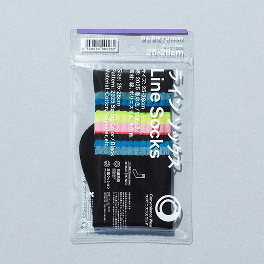 Family Mart Chaussettes Unisex Antibactériennes 2025 Printemps Noir 22-28cm