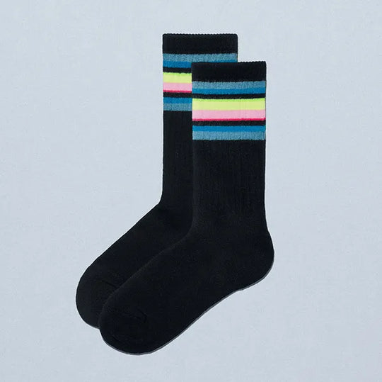 Family Mart Chaussettes Unisex Antibactériennes 2025 Printemps Noir 22-28cm