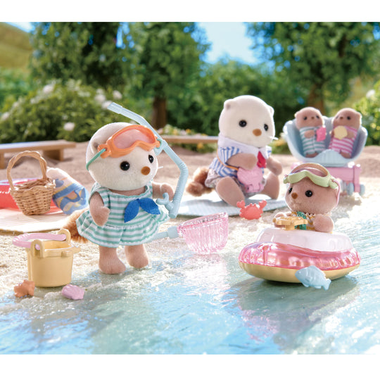 Sylvanian Families Doll & Furniture Set Sea Otter Siblings -Sea Play Set- FS-57 EPOCH