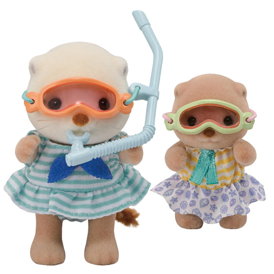 Sylvanian Families Doll & Furniture Set Sea Otter Siblings -Sea Play Set- FS-57 EPOCH