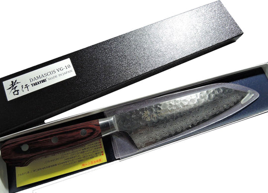 Sakai Takayuki Hammered Damascus VG10 33-Layer Gyuto Knife 160mm