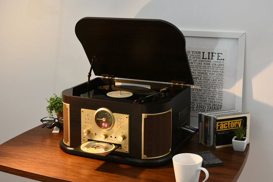 YAMAZEN Curium Multi-Record Player with Remote Control MRP-M100CR(DB) 100V