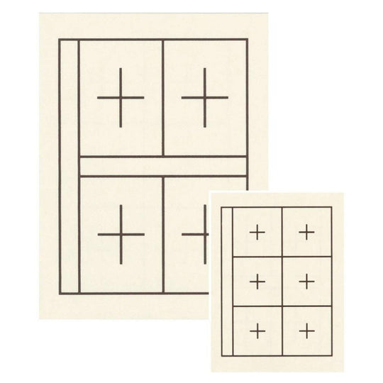Akashiya Shitajiki Calligraphy Practice Board 4 and 6 Grid AE - 04 White - WAFUU JAPAN