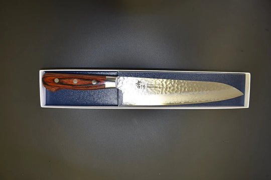 Aoki Sakai Takayuki 210mm VG10 Damascus Hammered Gyuto Made in Japan - WAFUU JAPAN