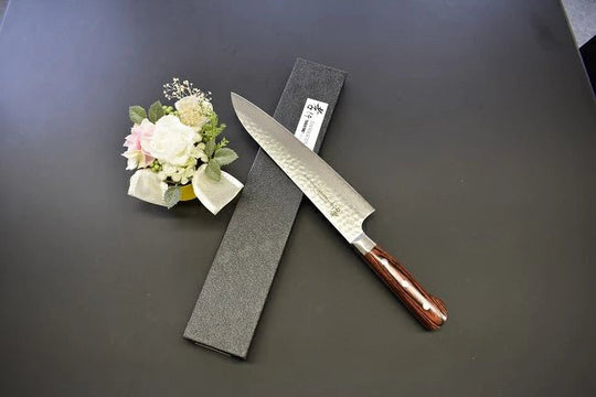 Aoki Sakai Takayuki 210mm VG10 Damascus Hammered Gyuto Made in Japan - WAFUU JAPAN