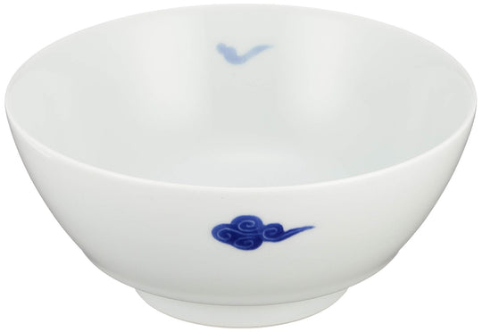 Arita Denpei Kiln Made in Japan Ultimate Ramen Bowl Mt Fuji Cloud Design 18cm Microwave Safe Ceramic - WAFUU JAPAN