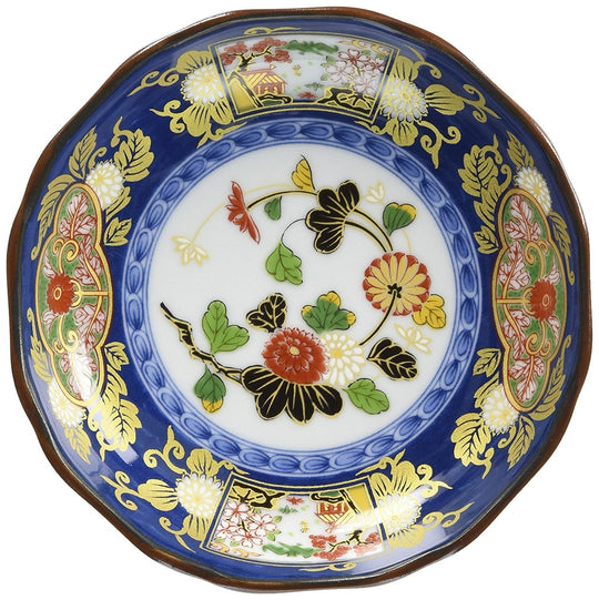 Arita Porcelain Traditional Octagonal Plate Made in Japan Premium Kōsometsuke Design 14x14x3cm - WAFUU JAPAN