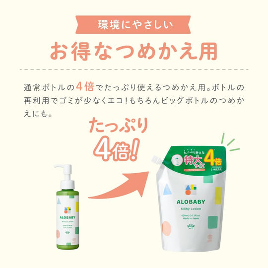 Arobaby Milk Lotion Refill 100% Natural Organic Baby Moisturizer - WAFUU JAPAN