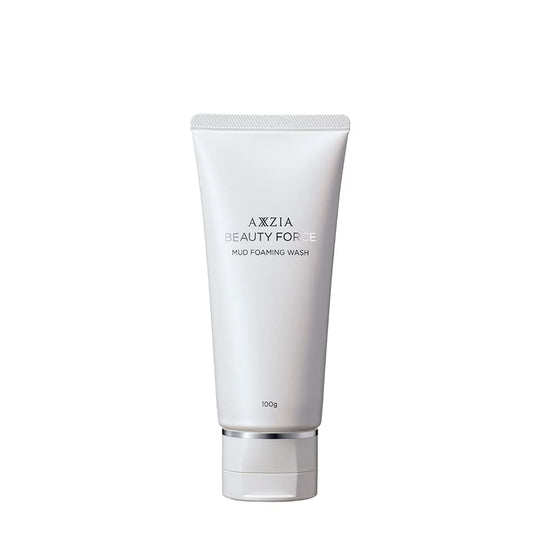 AXXZIA Beauty Force Mud Foaming Facial Cleanser 100g Pore Cleansing Wash - WAFUU JAPAN