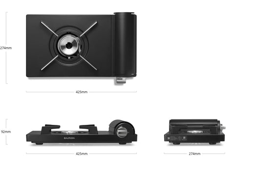 BALMUDA Table Stove Portable Gas Cooker Ultra Slim Design 73mm KGS01JP - WAFUU JAPAN