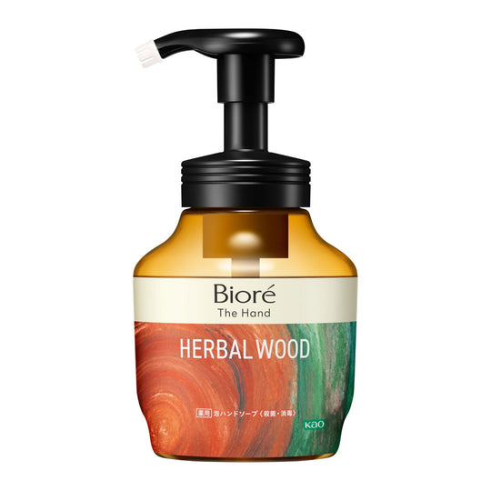 Biore The Hand Foaming Soap Herbal Wood Scent Pump 280ml - WAFUU JAPAN