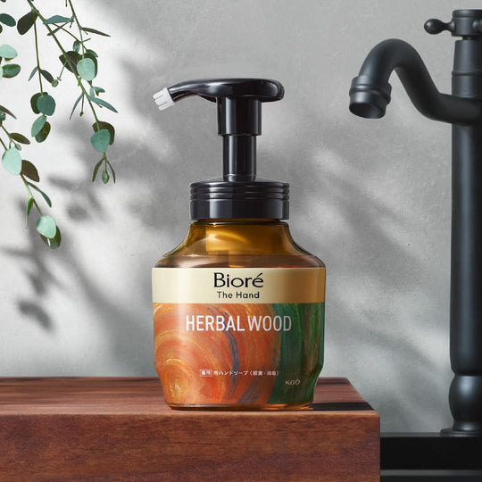 Biore The Hand Foaming Soap Herbal Wood Scent Pump 280ml - WAFUU JAPAN